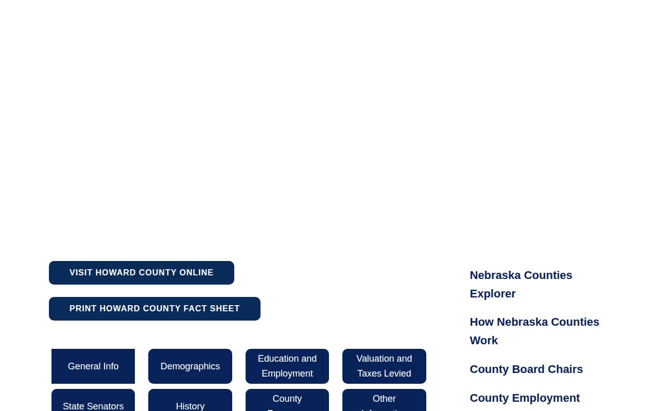 Howard County Elba Nebraska county profile record source
